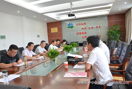 市清理規(guī)范金融領(lǐng)域涉企收費(fèi)工作專(zhuān)班到市擔(dān)保公司調(diào)研